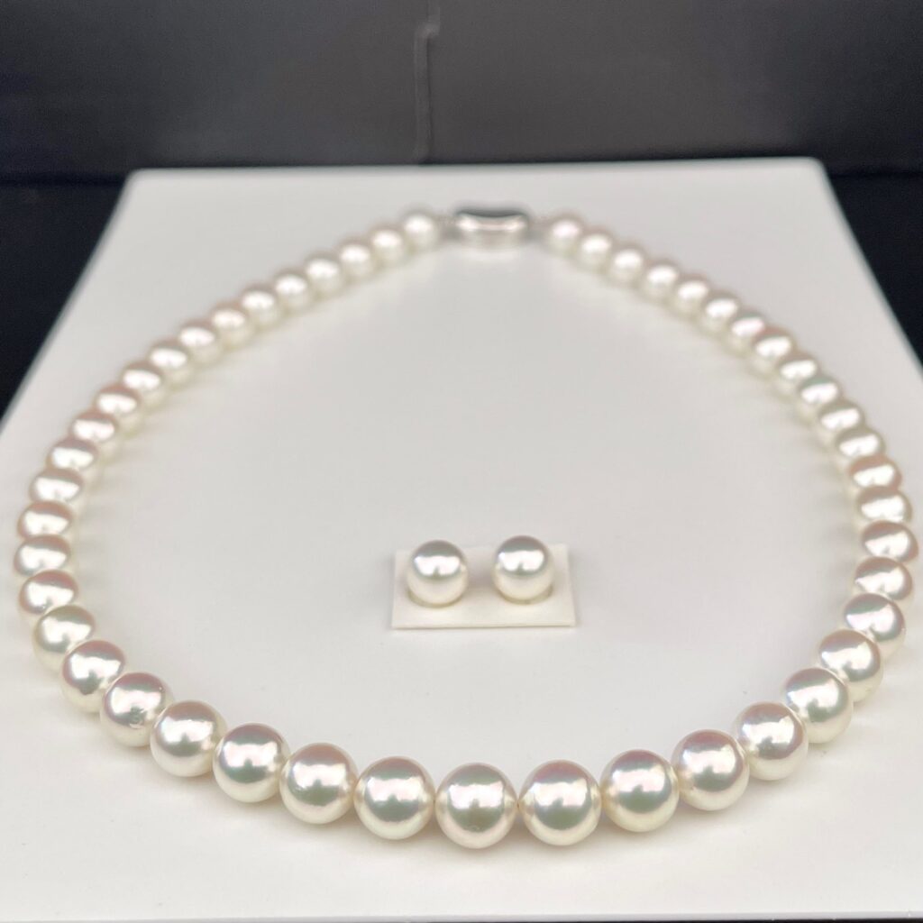 あこや真珠ネックレス無調色8.0-8.5mmホワイトカラー ｜ 真珠ネックレス専門店一生物あこや花珠パールのElegant Pearl